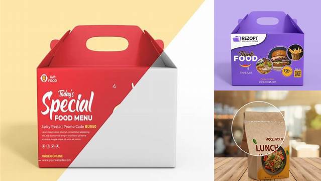 1663+ Paper Lunch Box Mockup Free Easy-to-Edit PSD