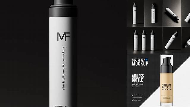 1665+ Airless Pump Bottle Mockup Free Mockup PSD Free Download