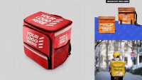 1684+ Delivery Backpack Mockup Smart PNG Image