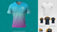 1699+ Mockup Jersey V Neck Free PSD