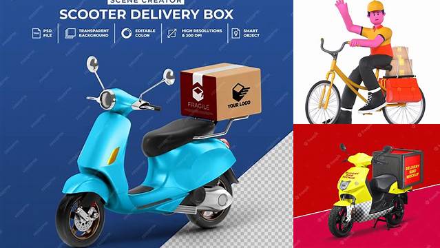 1701+ Bike Delivery Mockup Free PSD