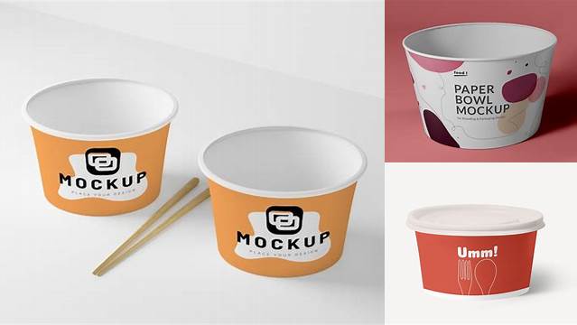 1742+ Mockup Paper Bowl Free Digital Download