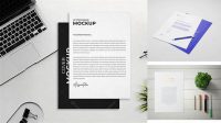 1744+ Mockup Papel Timbrado Download Free PSD