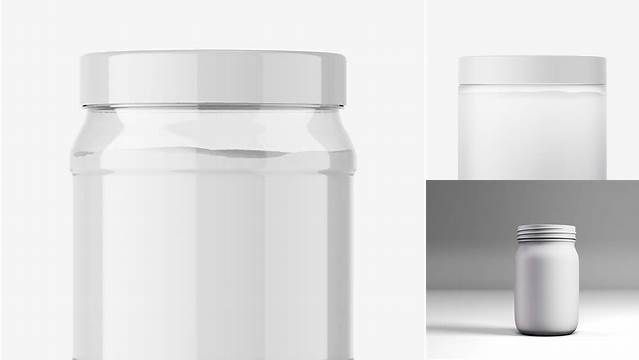 1755+ Transparent Plastic Jar Mockup Smart PNG Image