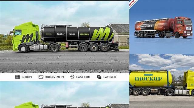 1765+ Tank Truck Mockup Free PSD