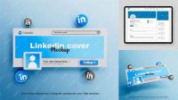 1768+ Linkedin Mockup Editable Photoshop File