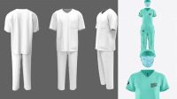 1772+ Nurse Uniform Mockup Smart PNG Image