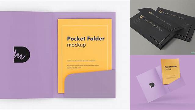 1778+ Pocket Folder Mockup Download Premium Free PSD