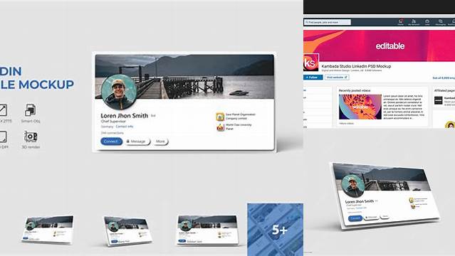 1792+ Linkedin Profile Mockup 2020 Free PSD