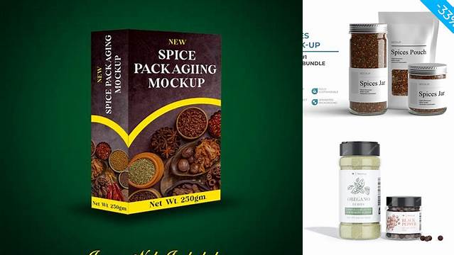 1795+ Spice Packaging Mockup For Free Download