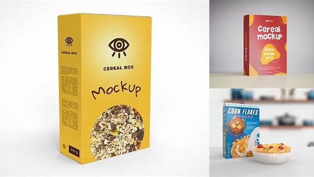 1803+ Cereal Mockup Free PSD Download