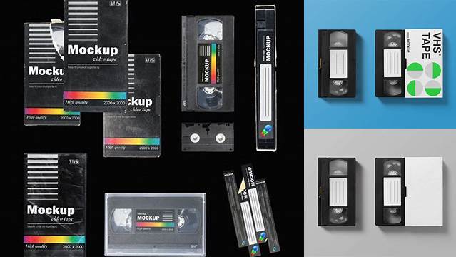 1804+ Vhs Tape Mockup Easy Editable