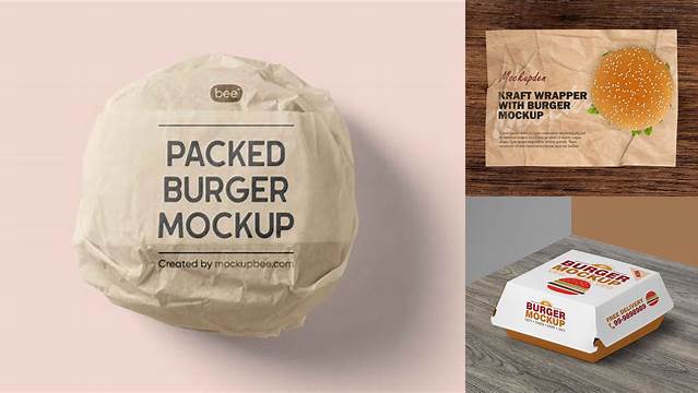 1805+ Burger Wrap Mockup Free High-Quality PSD Files