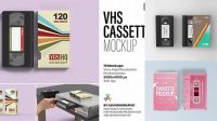 1805+ Vhs Cassette Mockup Free Creative PSD Templates