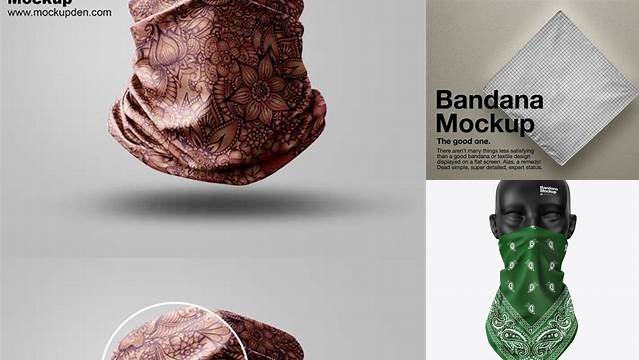 1812+ Bandana Mockup Psd Free Premium Design Freebie