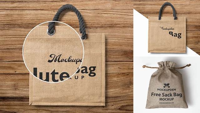 1822+ Jute Bag Mockup Smart Layer Mockup Free