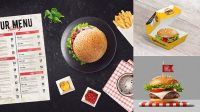 1836+ Mockup Burger Easy Editable