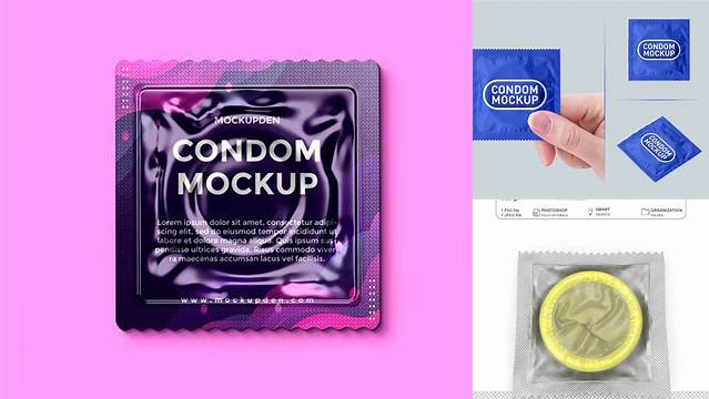 1837+ Condom Mockup Free PSD