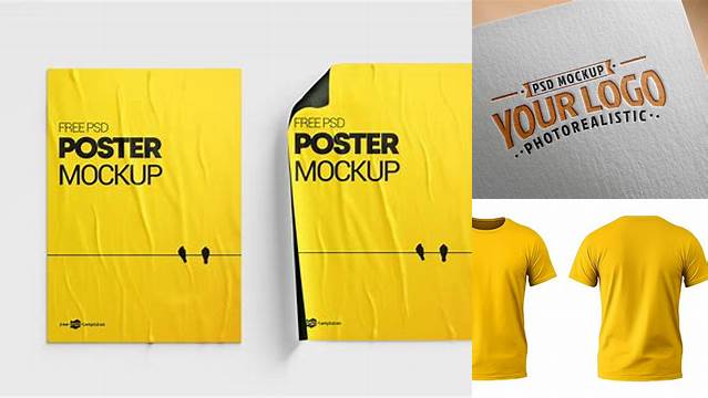 1842+ Free Download Yellow Images Mockup High-Quality PSD