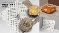 1848+ Burger Paper Liner Packaging Mockup Free Easy Editable