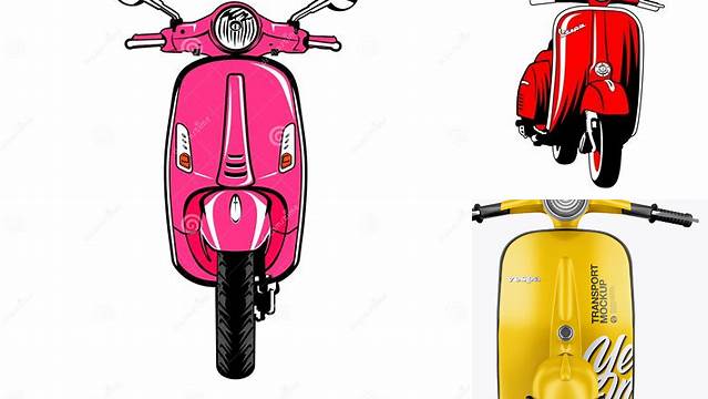 1849+ Vespa Front View Advanced Photoshop Template