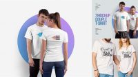 1852+ Free Couple T Shirt Mockup PSD for Free