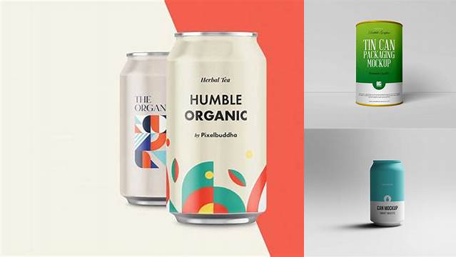 1852+ Pet Can Mockup Easy to Use PSD