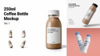 1854+ Coffee Plastic Bottle Mockup Smart Object PSD