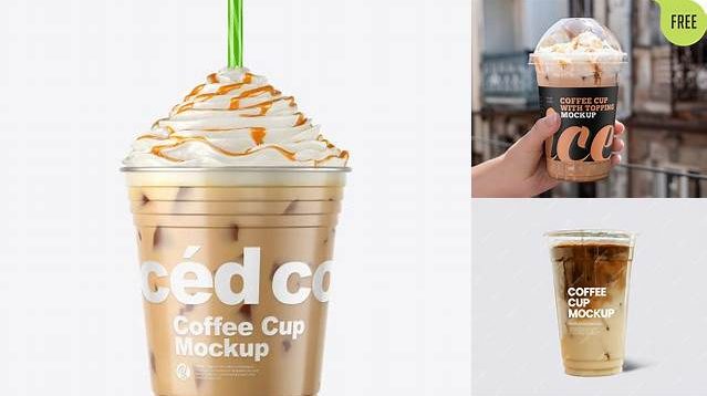 1863+ Iced Coffee Plastic Cup Mockup Free Mockup Templates