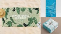 1872+ Beach Towel Mockup Free Hight Resolution