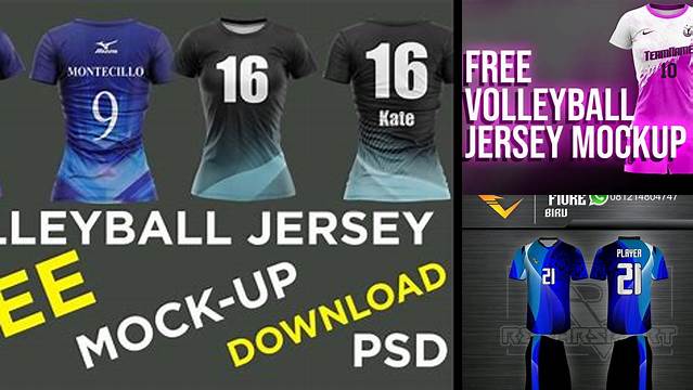 1888+ Mockup Jersey Voli Psd PSD for Free