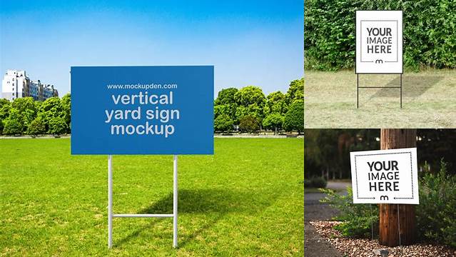 1890+ Yard Sign Mockup Fully Editable PSD Template