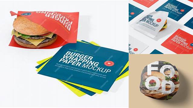 1891+ Burger Wrapping Paper Mockup Free Layered PSD File