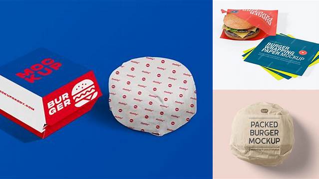 1897+ Burger Wrapping Paper Mockup Best Free Resource