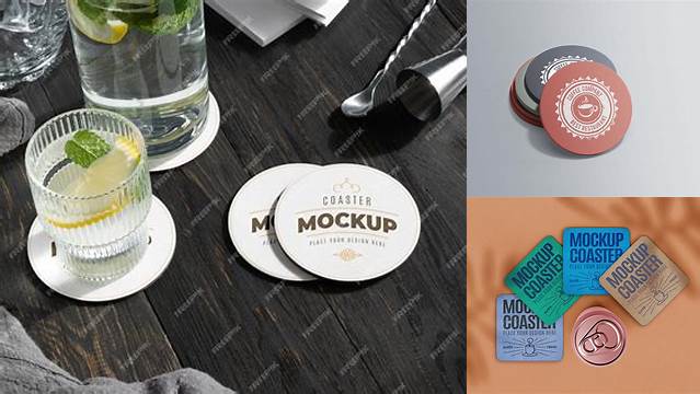 1913+ Coaster Mockup Free PSD