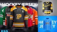 1925+ Hockey Jersey Template Psd Custom PSD Mockup Template