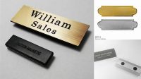 1926+ Metal Name Badge Mockup Include TIFF