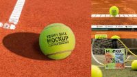 1942+ Tennis Mockup Customizable PSD