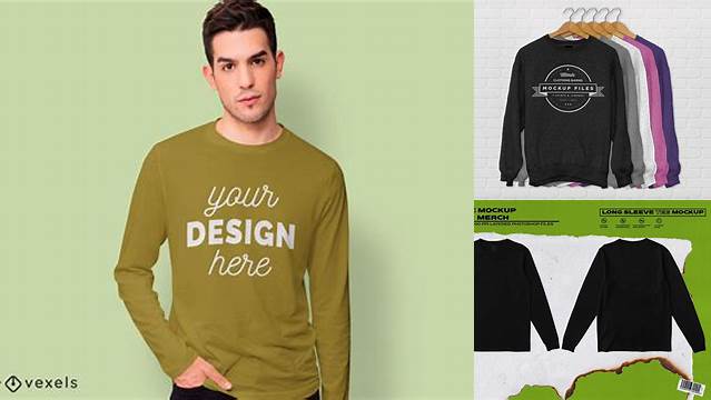 1949+ Shirt Long Sleeve Mockup Easy Editable