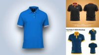 1961+ Polo Shirt Mockup Front And Back Psd Free Download Editable PSD File