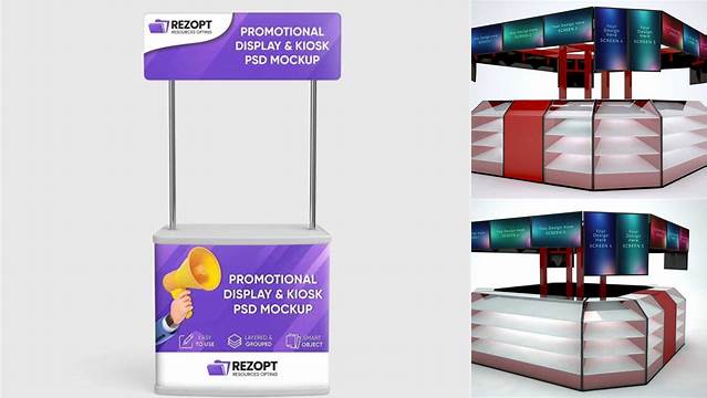 1963+ Kiosk Mockup Psd Free PSD File for Designers