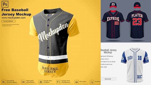 1964+ Baseball Shirt Mockup Free Include TIFF