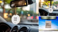 1967+ Car Air Freshener Mockup High Resolution