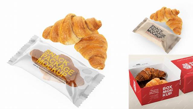 1967+ Croissant Packaging Mockup Editable Mockup PSD