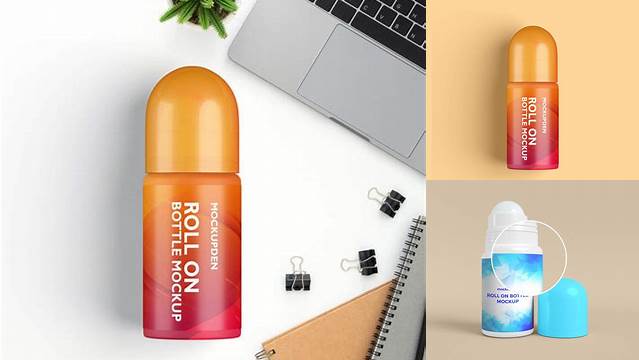 1967+ Roll On Bottle Mockup Free Customizable Design Files