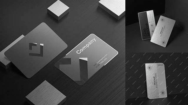 1971+ Metal Business Card Mockup Creative Design File