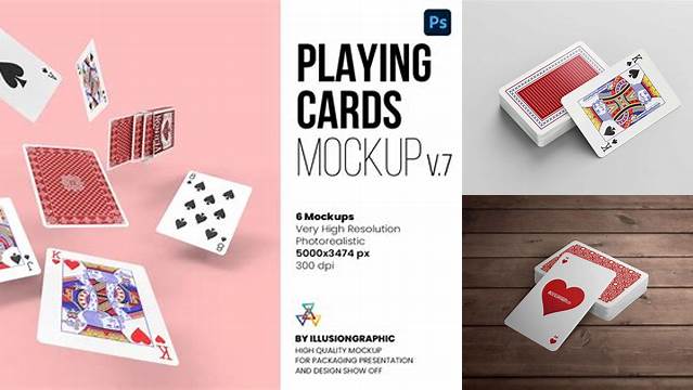 1995+ Free Playing Card Mockup Best for Showcase