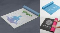 2007+ Yoga Mat Mockup Free Download Free PSD