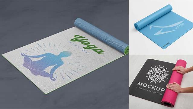 2007+ Yoga Mat Mockup Free Download Free PSD