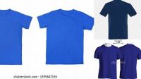 2009+ Mockup Kaos Biru Hight Resolution